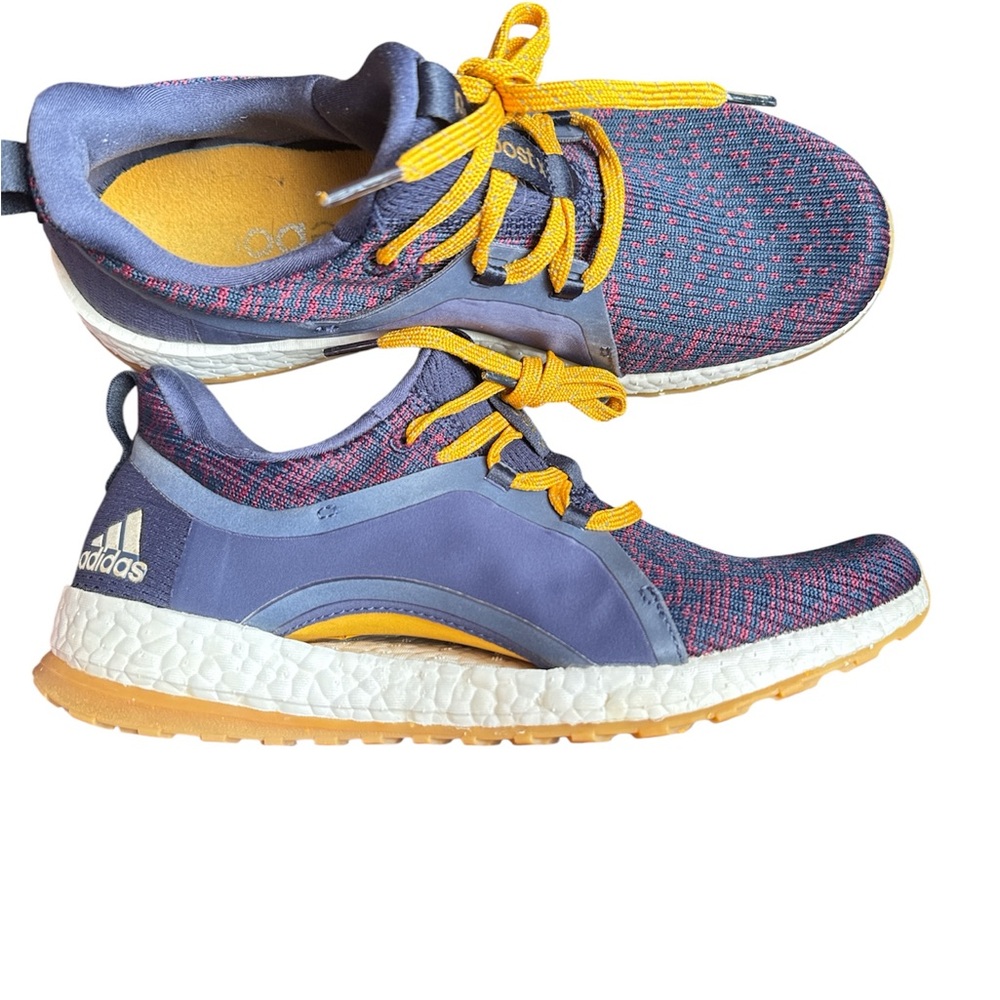 Adidas PureBoost X Element Women's Running Shoes Size 8 Blue/Pink/Yellow BY2690